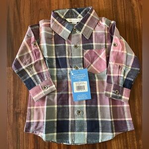 Ruggedbutts Plaid Button Down Shirt 12-18m